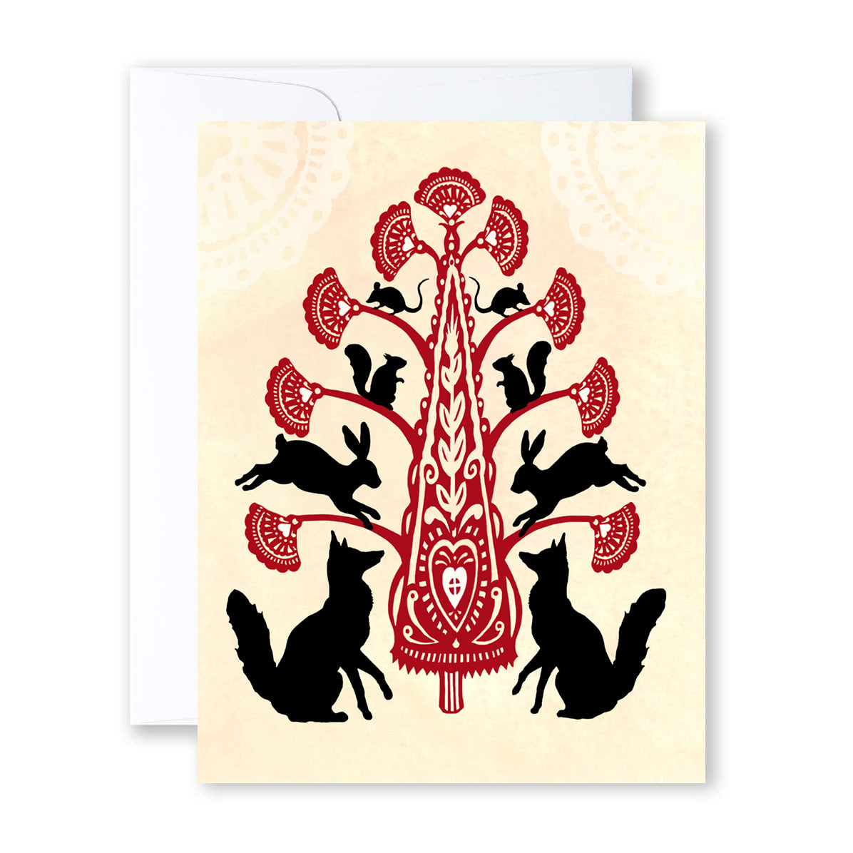 Nordic Animal Tree- note card