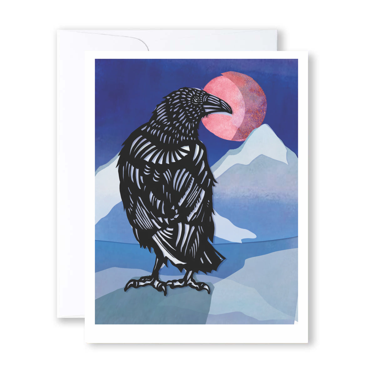 A7 card / 6 set --- Winter Raven