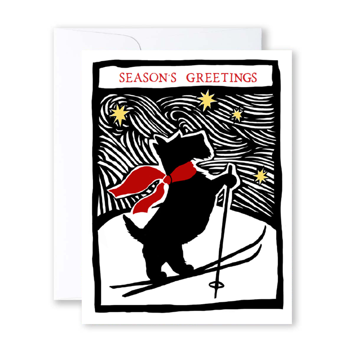 Scottie Skier - note card