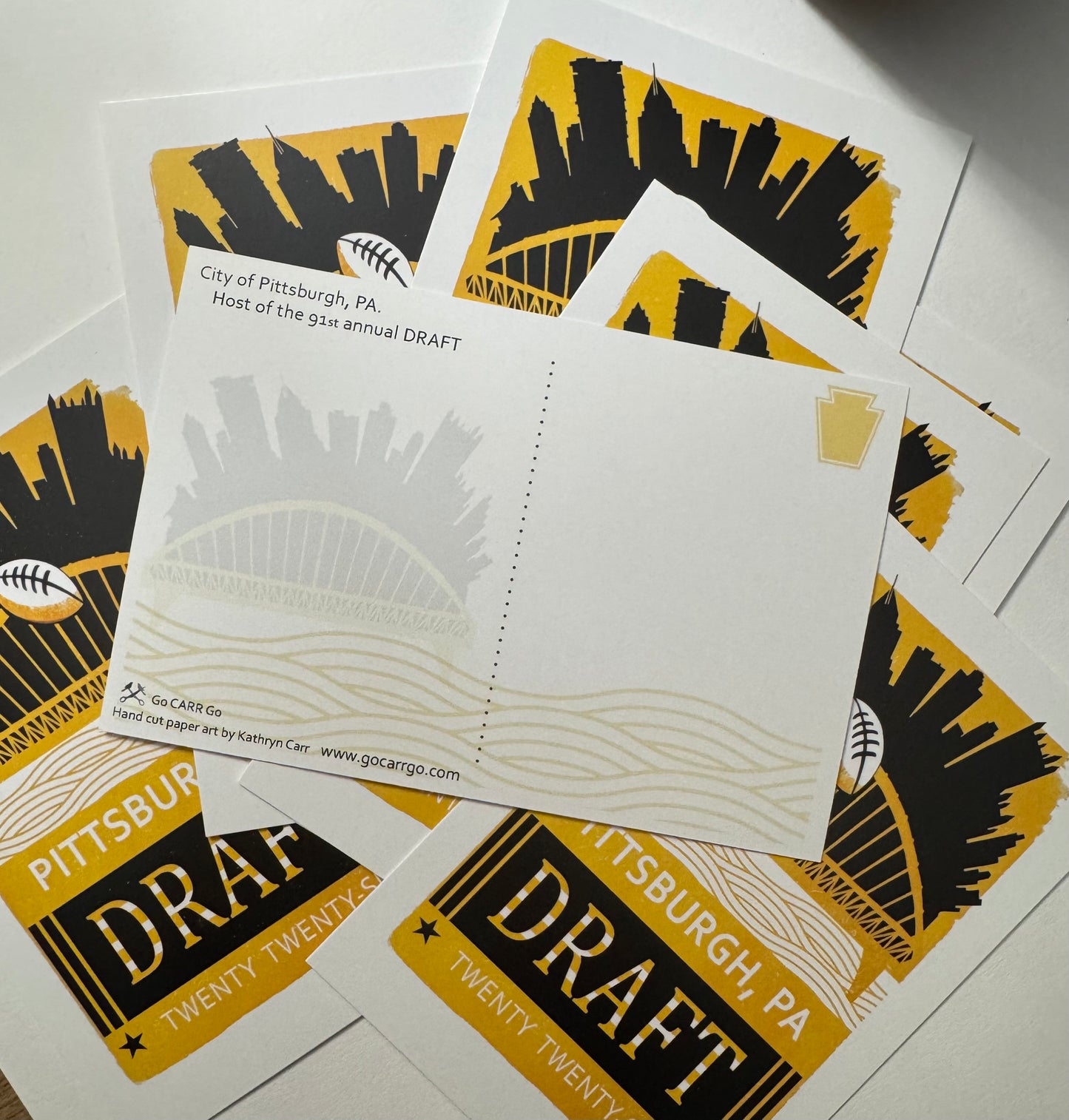 Postcard Pittsburgh Football Draft