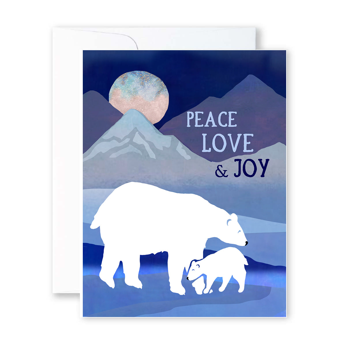 Winter Ice Polar Bear - Note card