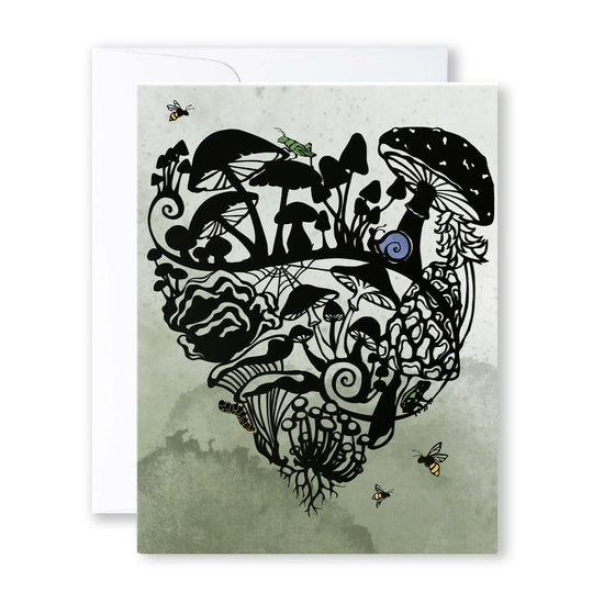 A7 card / 6 set --- Mushroom Love