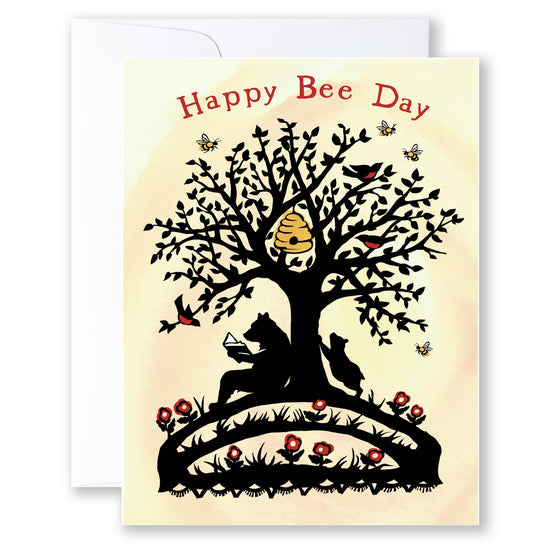 Load image into Gallery viewer, A7 card / 6 set --- Happy Bee Day
