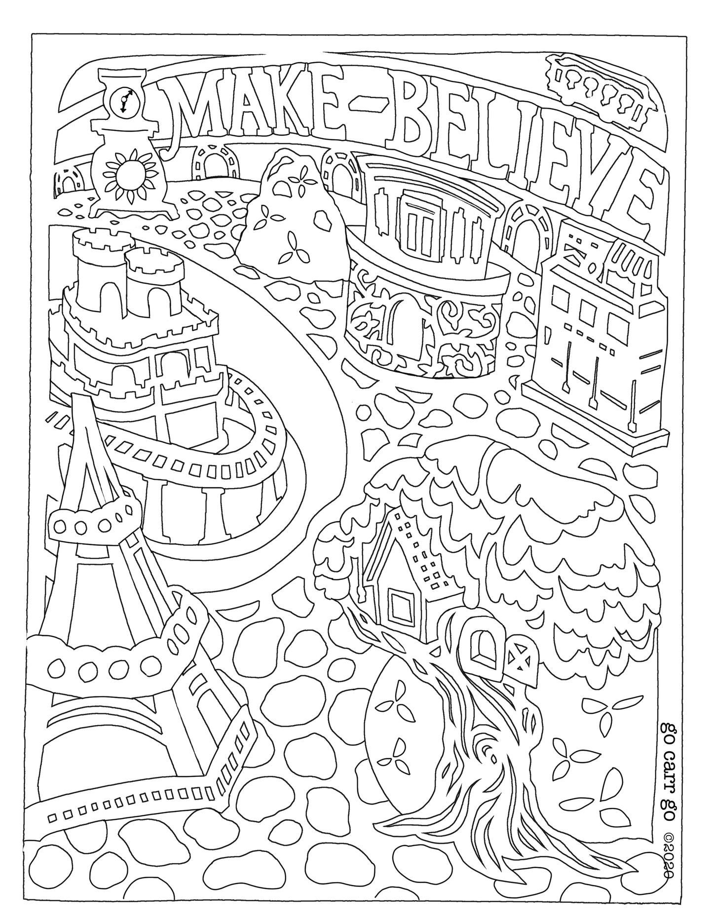 Make-Believe Coloring Page