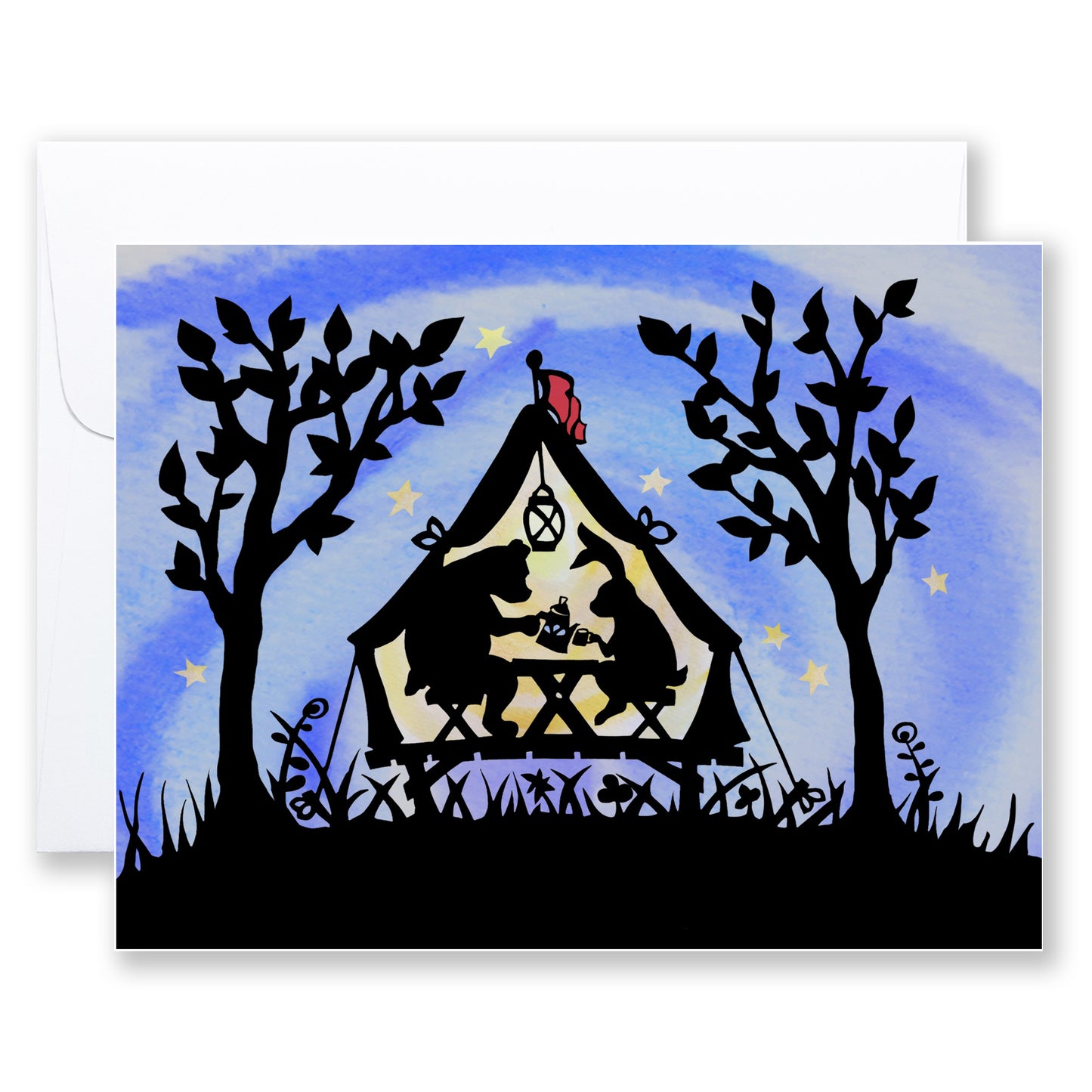 A7 card / 6 set --- Tent for Two