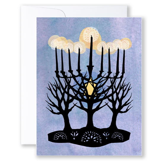 Menorah - note card