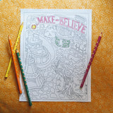 Make-Believe Coloring Page