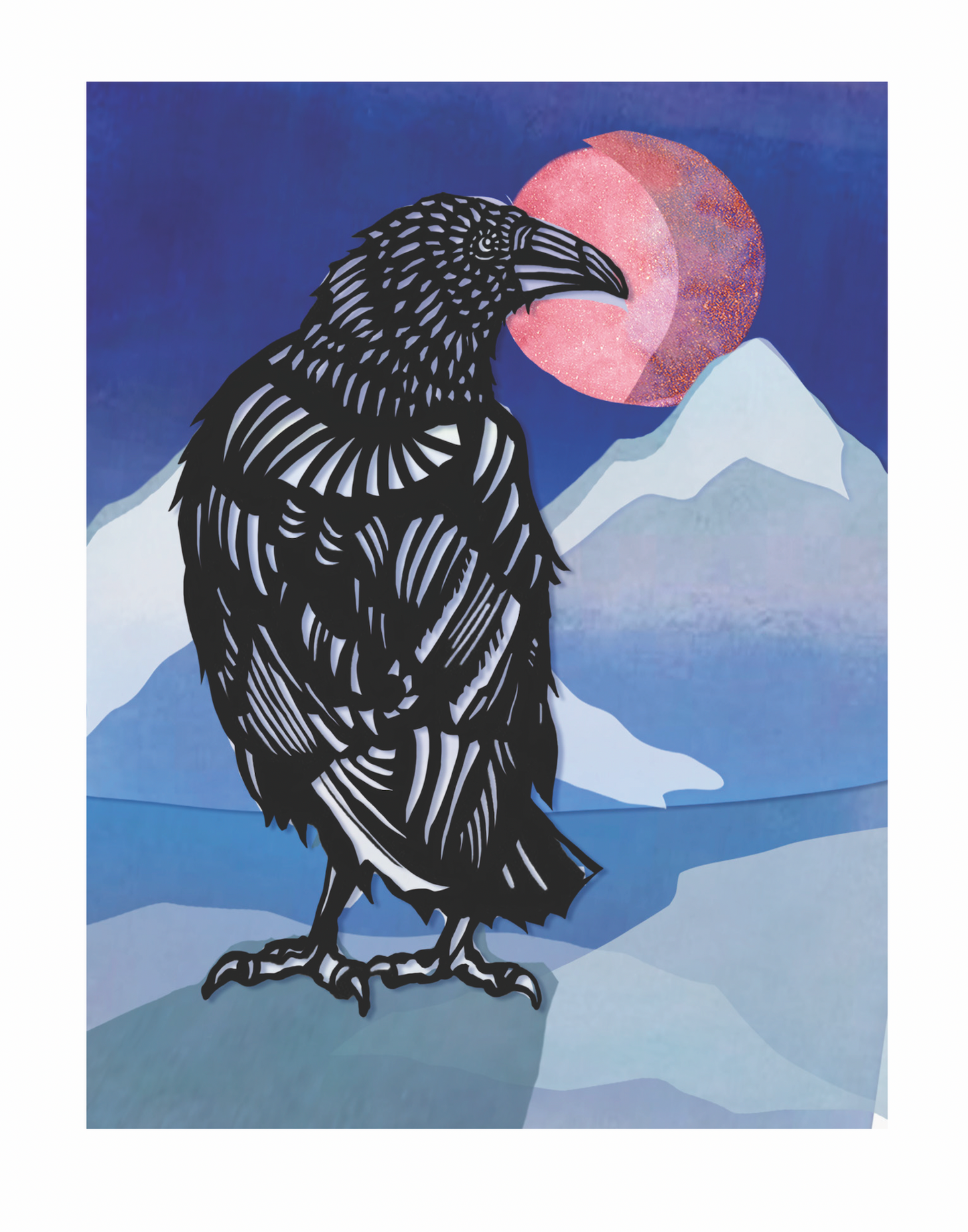 Load image into Gallery viewer, Winter Raven Print
