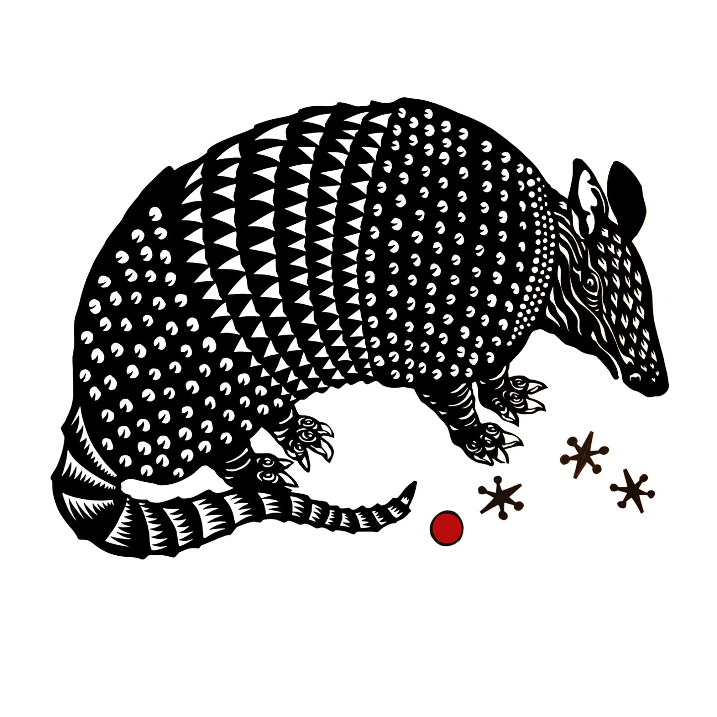 PRINT Armadillo at Play